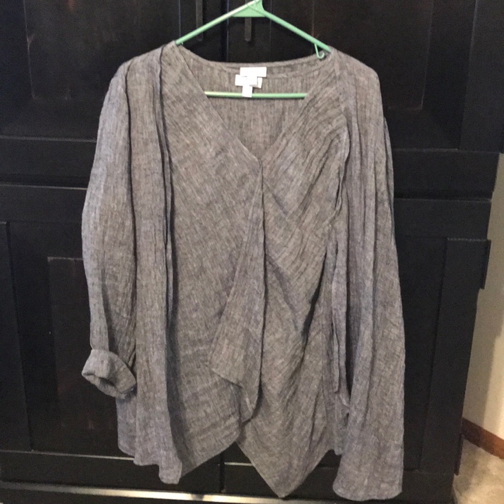 L grey tank and jacket